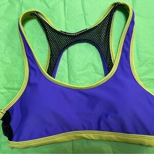 Joe Boxer Vibrant Purple and Yellow Sports Bra